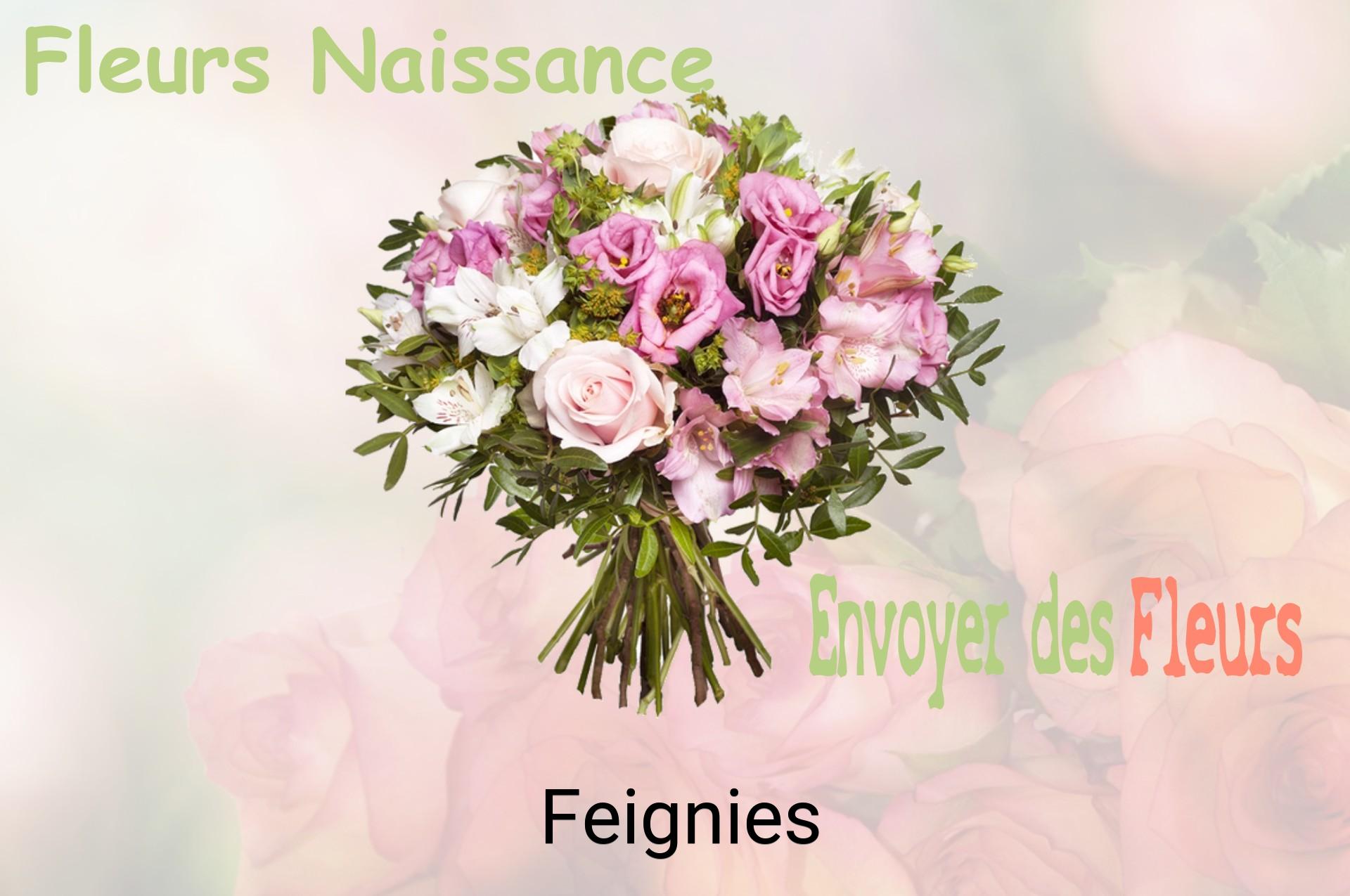 Bouquet de fleurs de naissance livré à Feignies